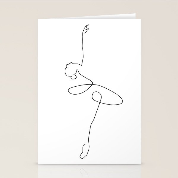 Abstract Ballerina Stationery Card Gallery Image 1
