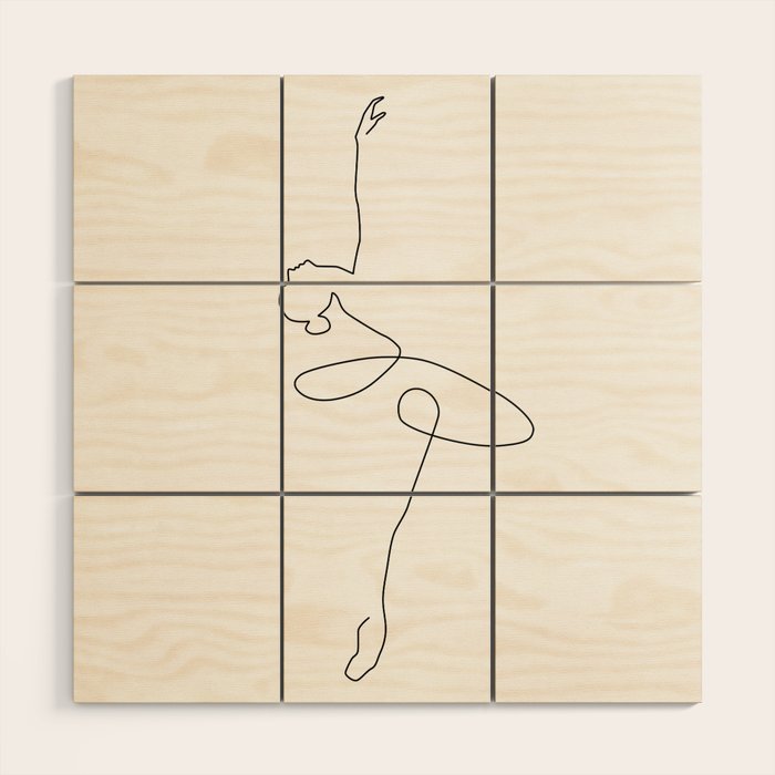 Abstract Ballerina Wood Wall Art Gallery Image 1