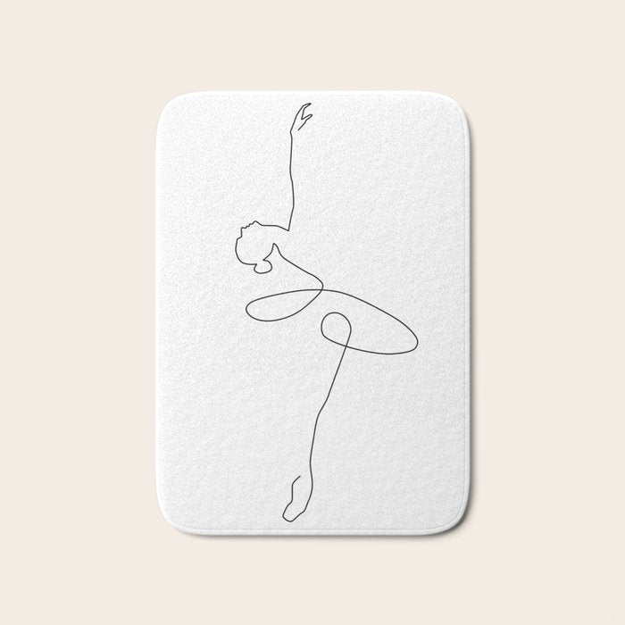 Abstract Ballerina Bath Mat Gallery Image 1
