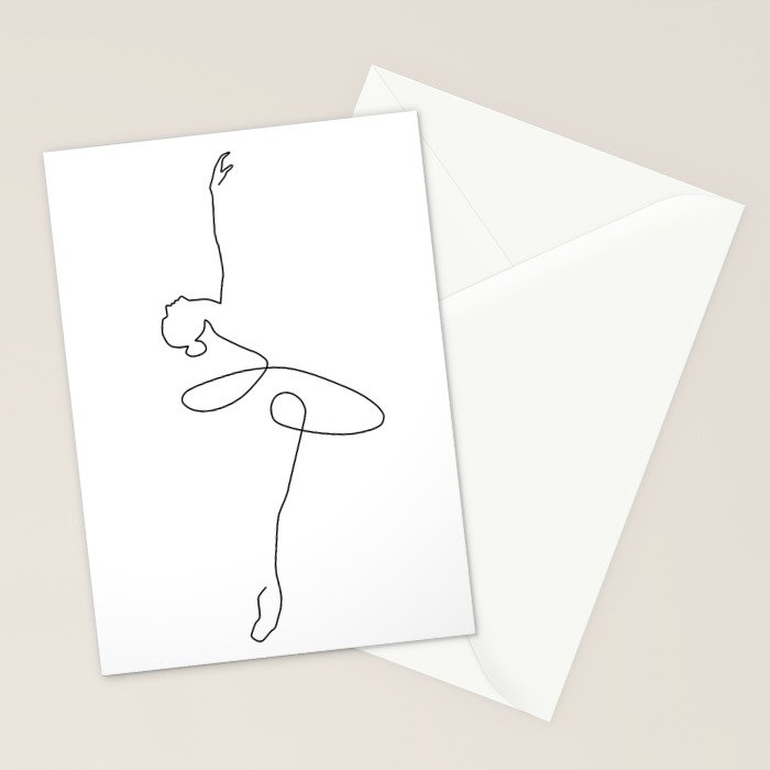 Abstract Ballerina Stationery Card Gallery Image 2