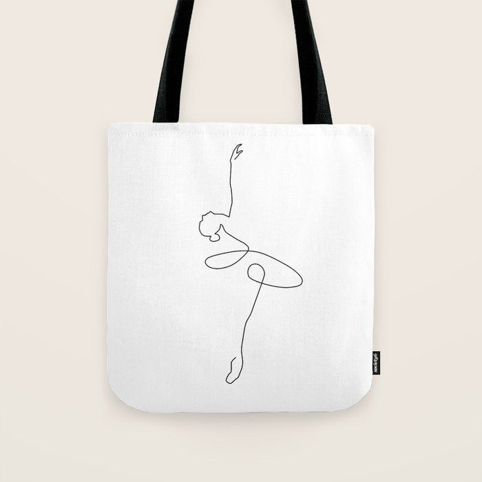 Abstract Ballerina Tote Bag Gallery Image 1