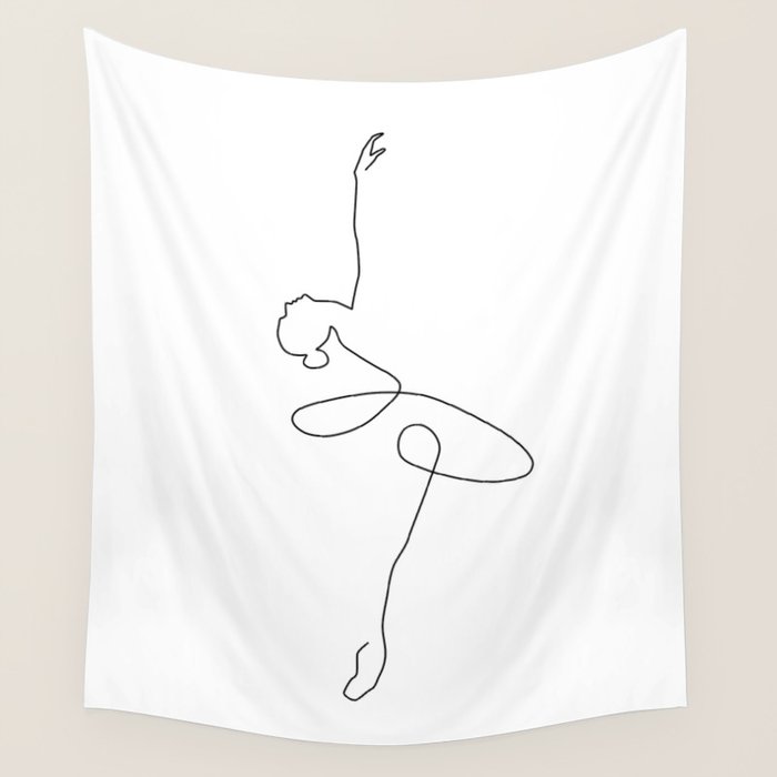 Abstract Ballerina Wall Tapestry Gallery Image 1