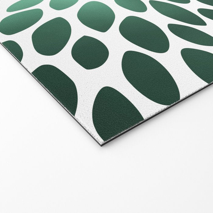Floral Bloom Green and White Welcome Mat Gallery Image 2