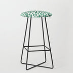 Floral Bloom Green and White Stool Gallery Image 1