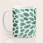 Floral Bloom Green and White Coffee Mug Gallery Image 3