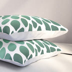 Floral Bloom Green and White Pillow Sham Gallery Image 3