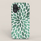 Floral Bloom Green and White iPhone Case Gallery Image 1