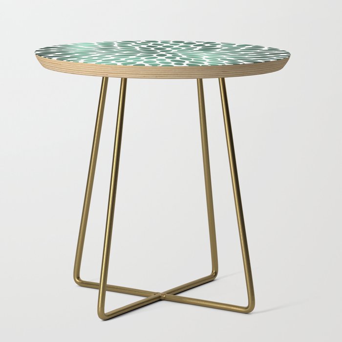 Floral Bloom Green and White Side Table Gallery Image 1