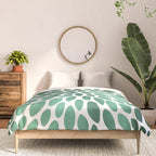 Floral Bloom Green and White Comforter Gallery Image 3