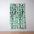 Floral Bloom Green and White Window Curtain Gallery Image 3