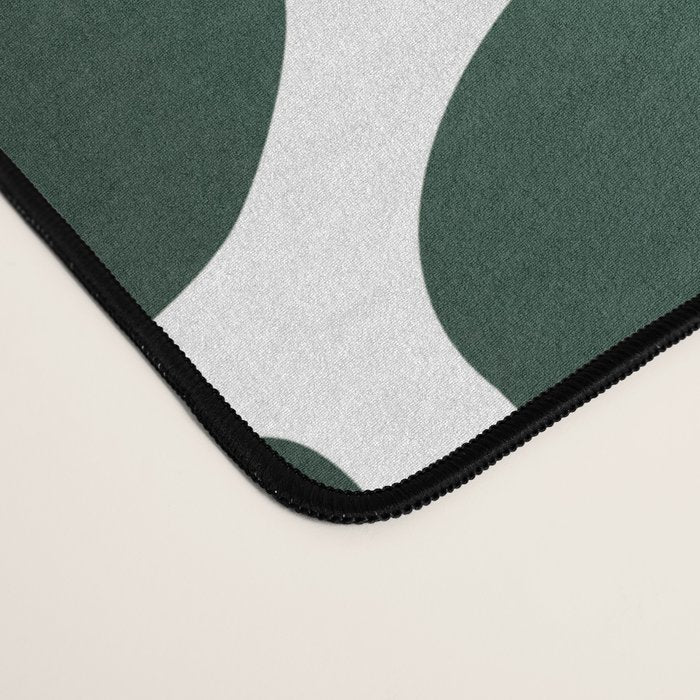 Floral Bloom Green and White Desk Mat Gallery Image 4