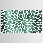 Floral Bloom Green and White Tablecloth Gallery Image 2