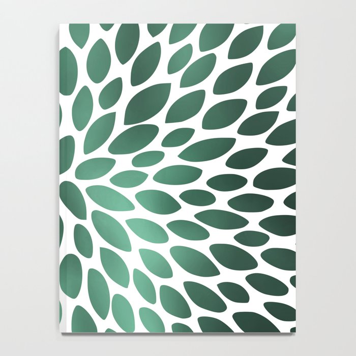 Floral Bloom Green and White Notebook Gallery Image 4