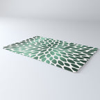 Floral Bloom Green and White Rug Gallery Image 3