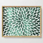 Floral Bloom Green and White Serving Tray Gallery Image 1