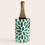 Floral Bloom Green and White Wine Chiller Gallery Image 1