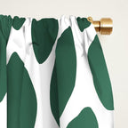 Floral Bloom Green and White Window Curtain Gallery Image 2