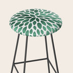 Floral Bloom Green and White Stool Gallery Image 2