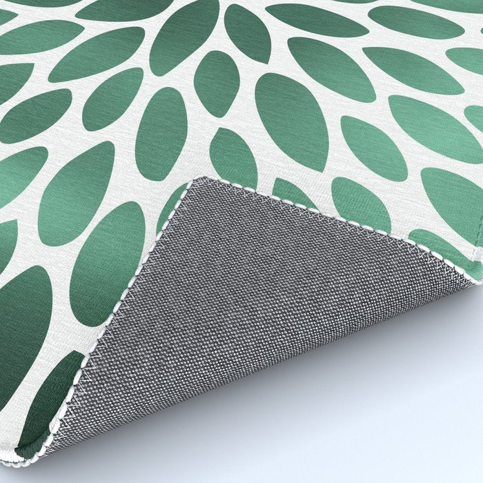 Floral Bloom Green and White Rug Gallery Image 4