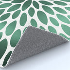 Floral Bloom Green and White Rug Gallery Image 4