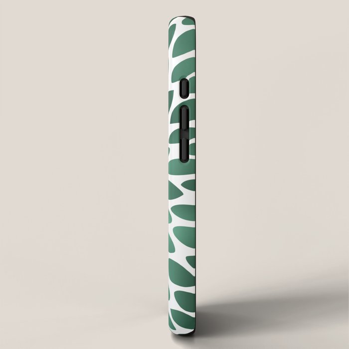 Floral Bloom Green and White iPhone Case Gallery Image 2