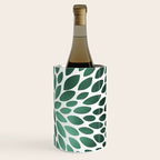 Floral Bloom Green and White Wine Chiller Gallery Image 3