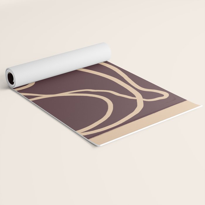 Abstract Line Art Cat 4 Yoga Mat Gallery Image 2