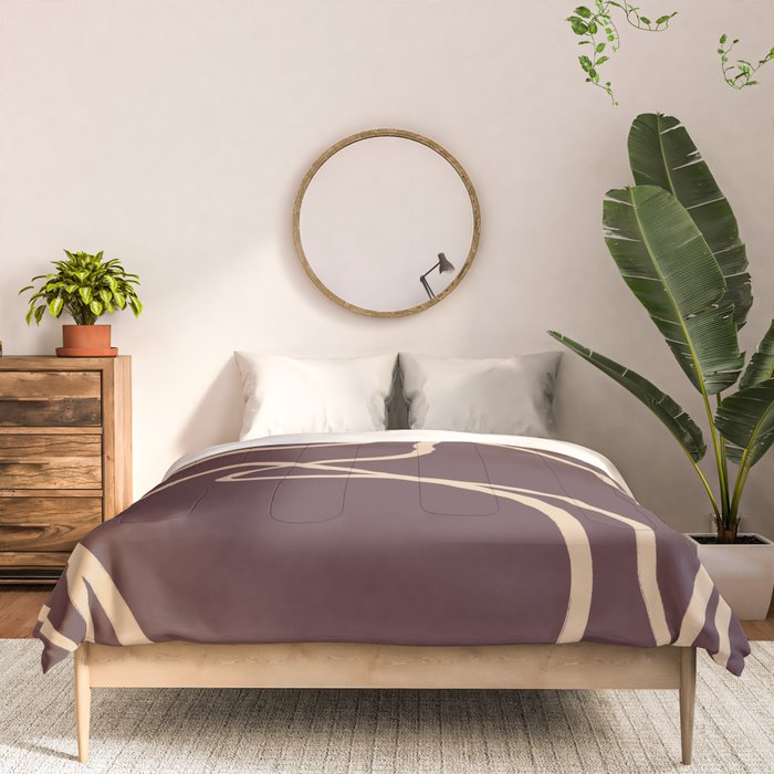 Abstract Line Art Cat 4 Comforter Gallery Image 3