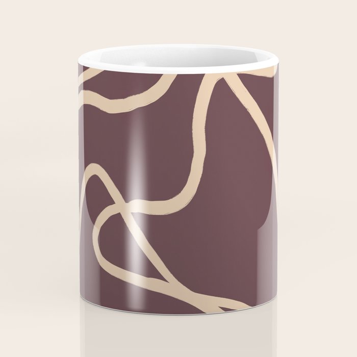 Abstract Line Art Cat 4 Coffee Mug Gallery Image 4