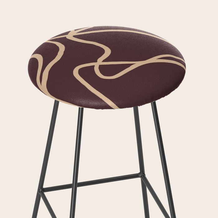 Abstract Line Art Cat 4 Stool Gallery Image 2