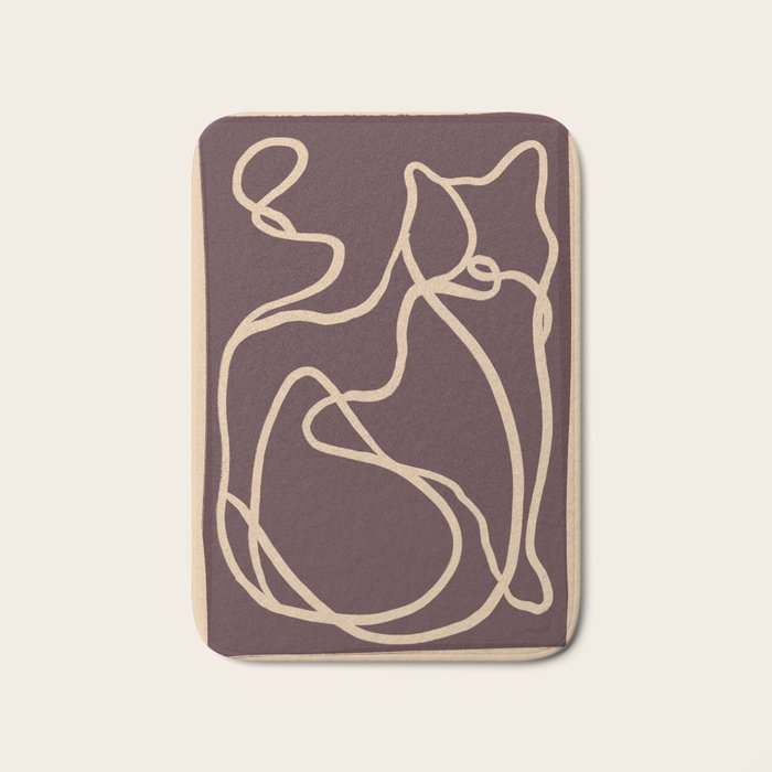 Abstract Line Art Cat 4 Bath Mat Gallery Image 1