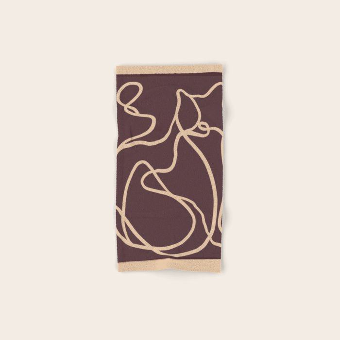 Abstract Line Art Cat 4 Bath Towel Gallery Image 1