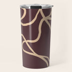 Abstract Line Art Cat 4 Travel Mug Gallery Image 1