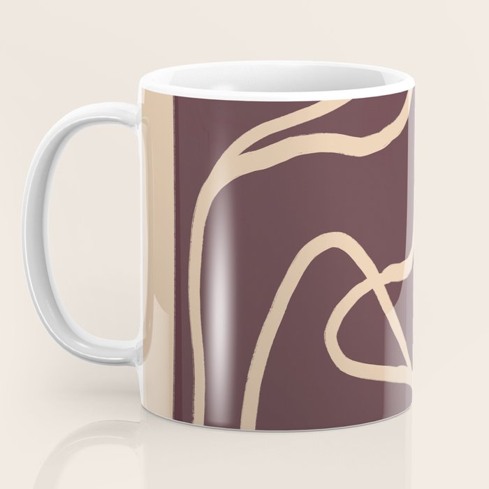 Abstract Line Art Cat 4 Coffee Mug Gallery Image 3