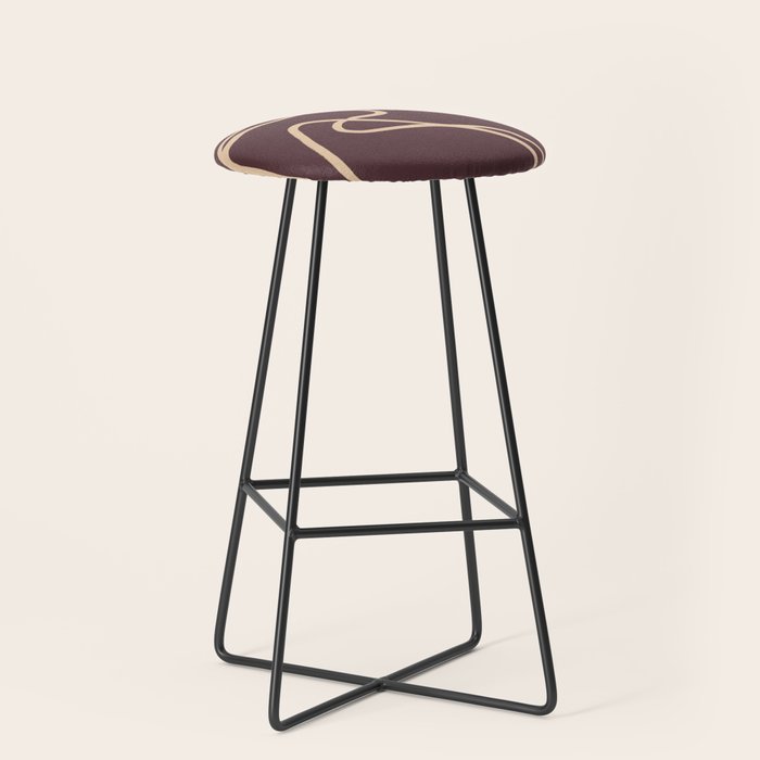 Abstract Line Art Cat 4 Stool Gallery Image 1