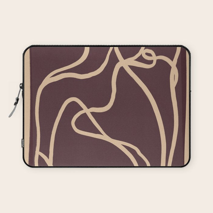 Abstract Line Art Cat 4 Laptop Sleeve Gallery Image 1
