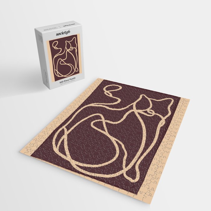 Abstract Line Art Cat 4 Jigsaw Puzzle Gallery Image 2