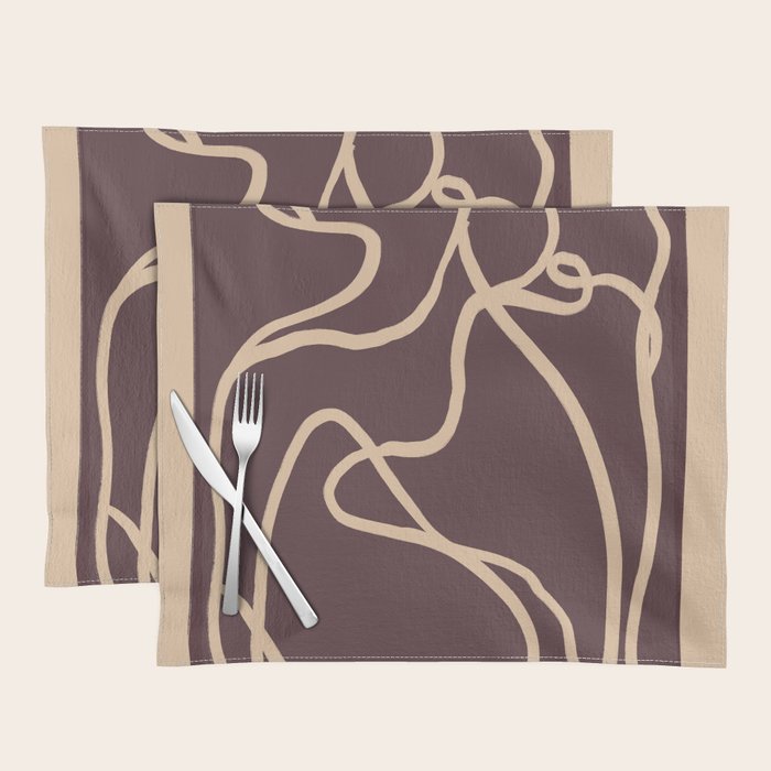 Abstract Line Art Cat 4 Placemat Gallery Image 1