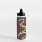 Abstract Line Art Cat 4 Water Bottle Gallery Image 3