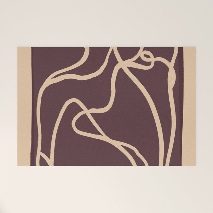 Abstract Line Art Cat 4 Welcome Mat Gallery Image 1