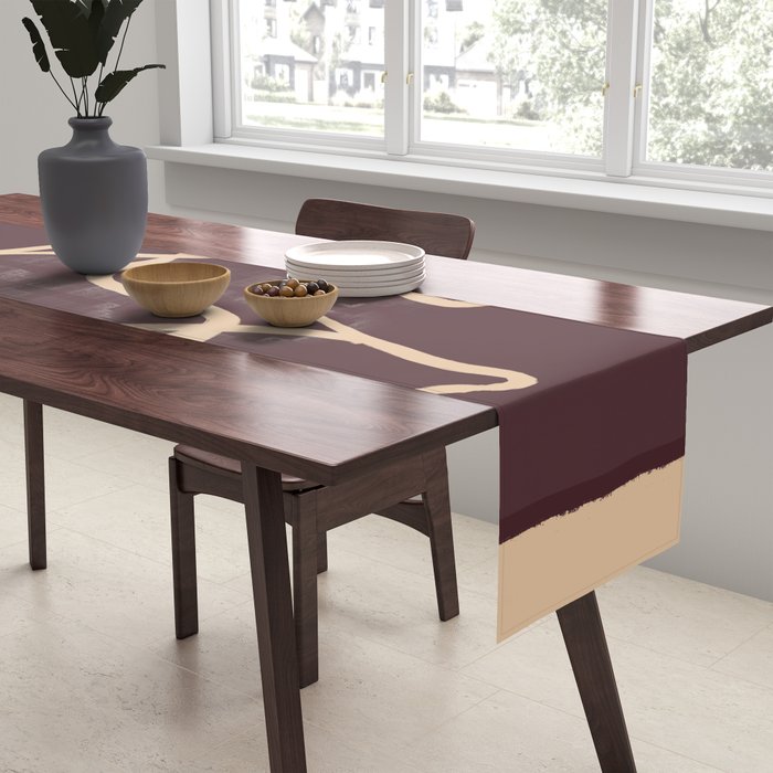 Abstract Line Art Cat 4 Table Runner Gallery Image 2