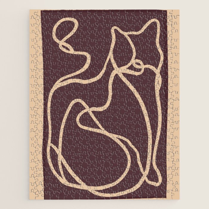 Abstract Line Art Cat 4 Jigsaw Puzzle Gallery Image 1