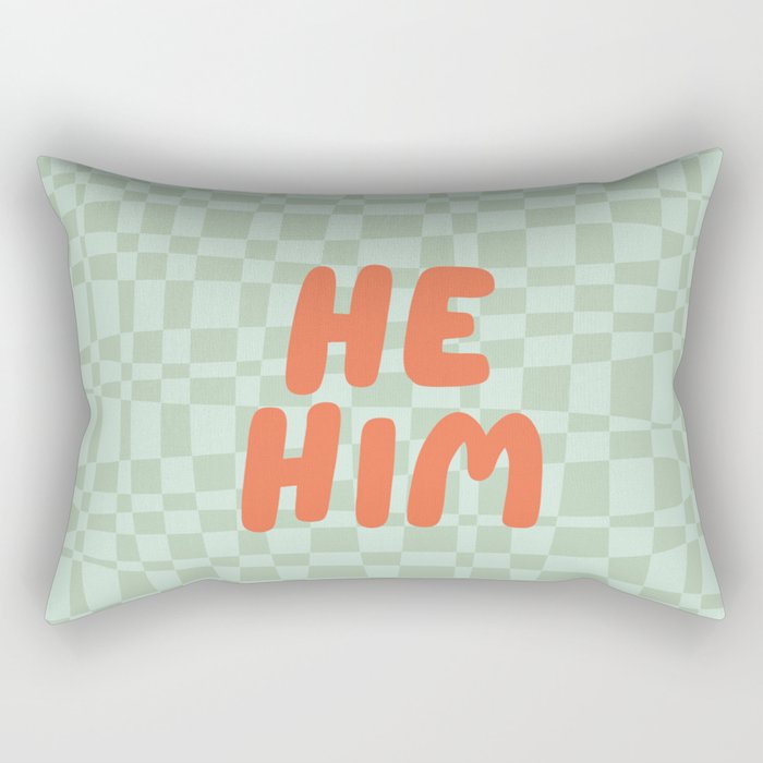 He / Him Pronouns  Rectangular Pillow Gallery Image 2