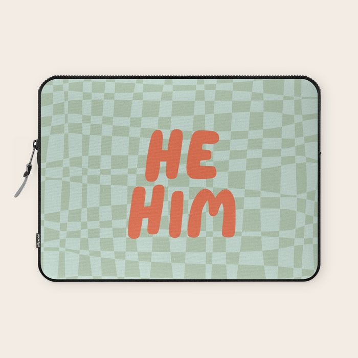 He / Him Pronouns  Laptop Sleeve Gallery Image 1