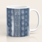 Mudcloth Inspired Navy Blue Small Scale Pattern Coffee Mug Gallery Image 1