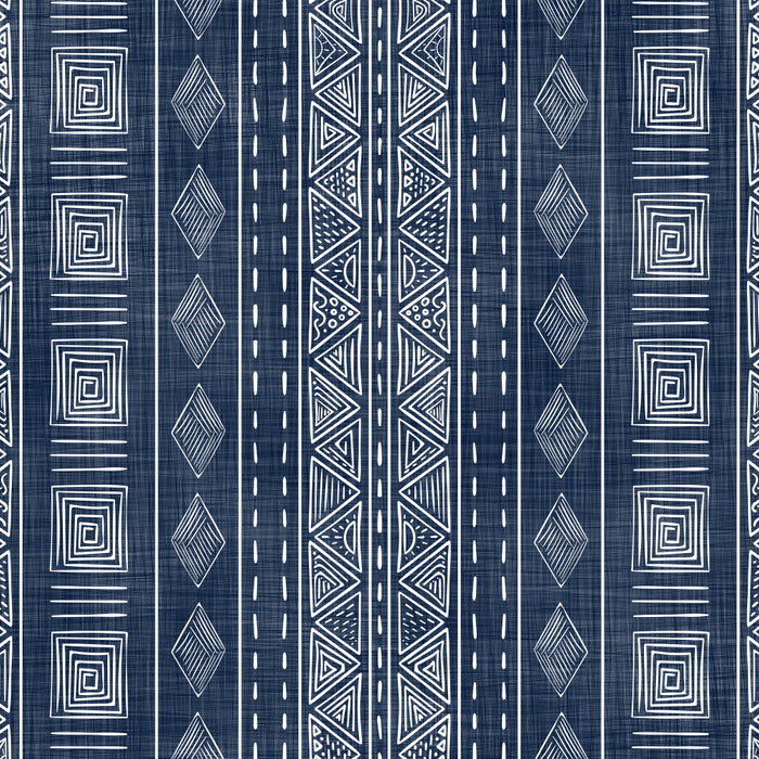 Mudcloth Inspired Navy Blue Small Scale Pattern Coffee Mug Gallery Image 2