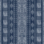 Mudcloth Inspired Navy Blue Small Scale Pattern Coffee Mug Gallery Image 2