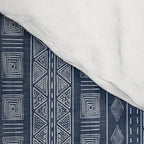Mudcloth Inspired Navy Blue Small Scale Pattern Comforter Gallery Image 4
