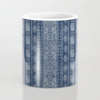 Mudcloth Inspired Navy Blue Small Scale Pattern Coffee Mug Gallery Image 4