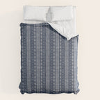 Mudcloth Inspired Navy Blue Small Scale Pattern Comforter Gallery Image 6